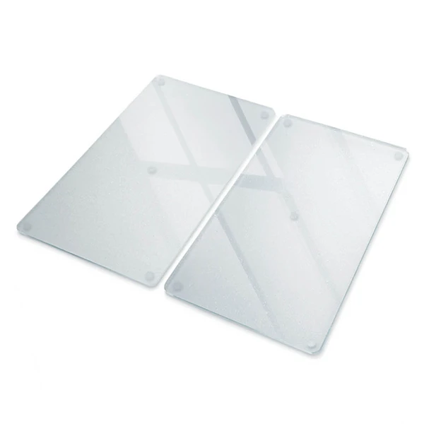 Set van 2 snijplanken van gehard glas 30 x 52 cm