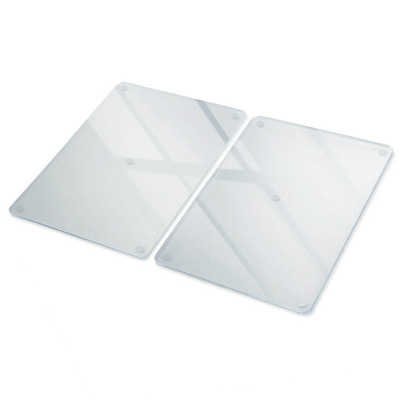 Glazen snijplank set van 2 stuks in formaat 40 x 52 cm