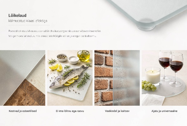 Glazen snijplank set van 2 stuks in formaat 40 x 52 cm