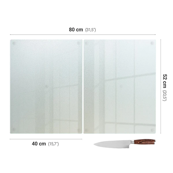 Set van 2 glazen snijplanken 40 x 52 cm