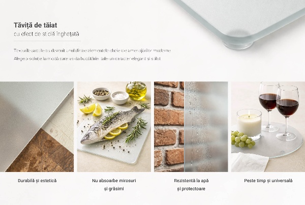 Glazen snijplank set van 2 stuks in formaat 40 x 52 cm