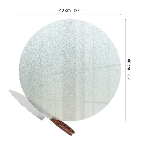 Snijplank van glas met een diameter van 40 cm