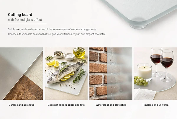 Glazen snijplank 52 x 30 cm
