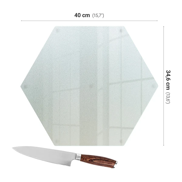 Glazen snijplank 40 cm hoog