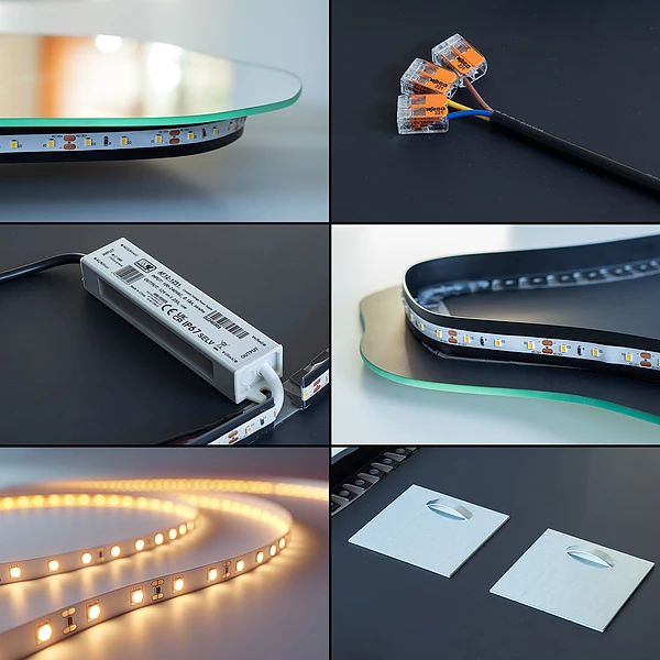 Elegant spiegel met licht 40x80