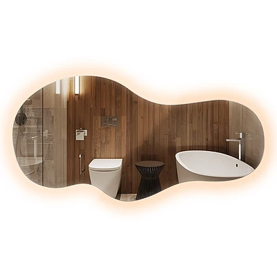 Spiegel LED verlichting aan de muur 50x100