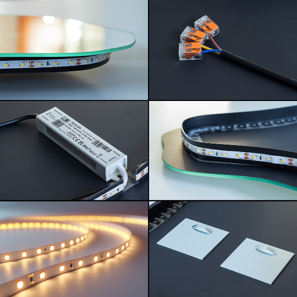 Eivormige LED-spiegel 50x70 cm