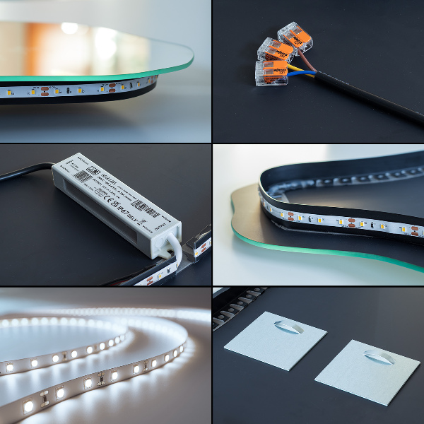 Eivormige LED-spiegel 50x70 cm