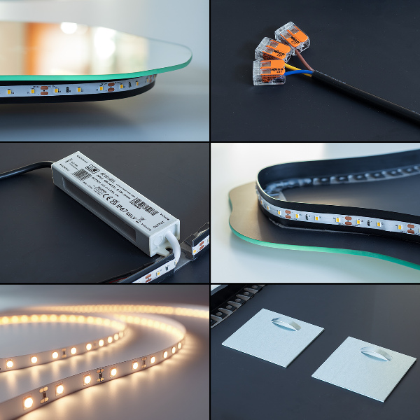 Ei-vormige led-spiegel 57x80 cm