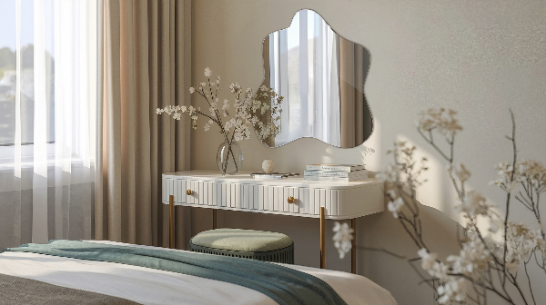 Asymmetrische spiegel vlek 48x48 cm