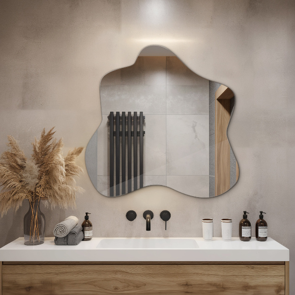 Asymmetrische spiegel vlek 68x67 cm