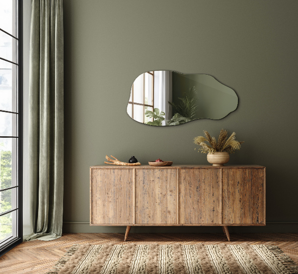 Spiegel organische vorm originele ophanging 50x100