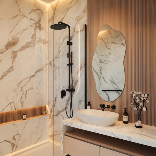 Spiegel asymmetrisch modern 45x100 cm