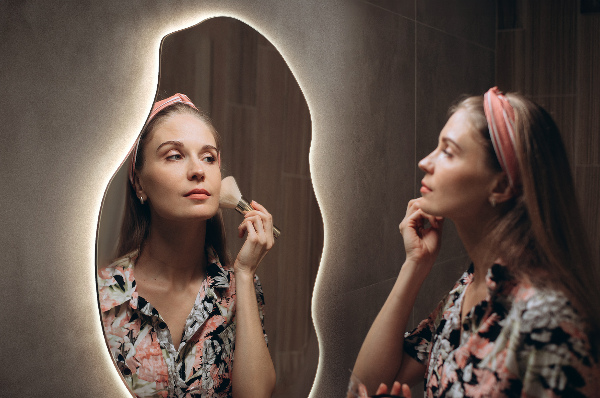 Spiegel organisch met licht modieus 40x80 cm