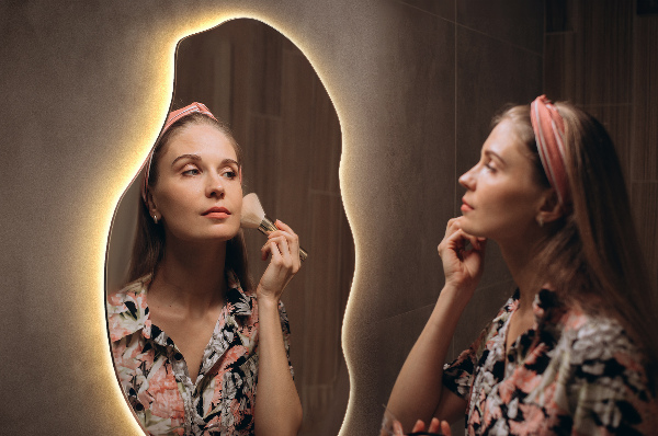 Spiegel organisch met licht modieus 40x80 cm