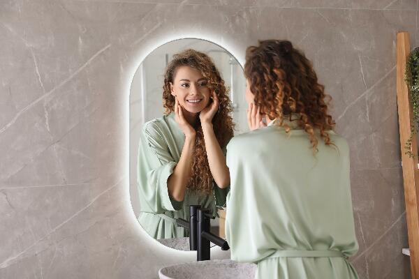 Led spiegel oval 46x80 cm