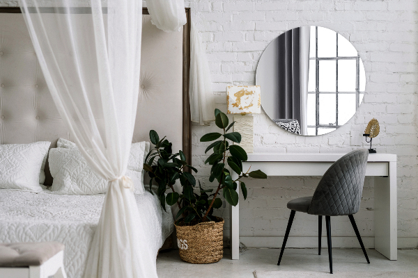 Ronde decoratieve spiegel zonder lijst fi 40 cm