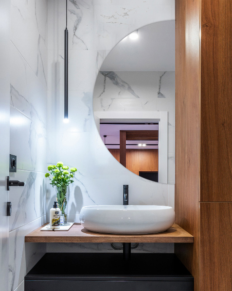 Spiegel halfrond 30x60 cm