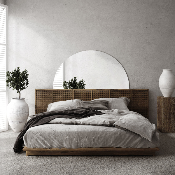 Halve maan spiegel 35x70 cm