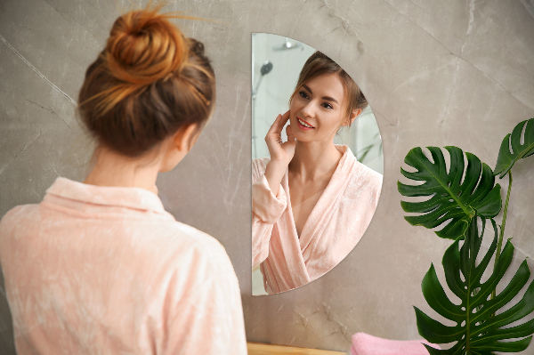 Halfronde spiegel 40x80 cm