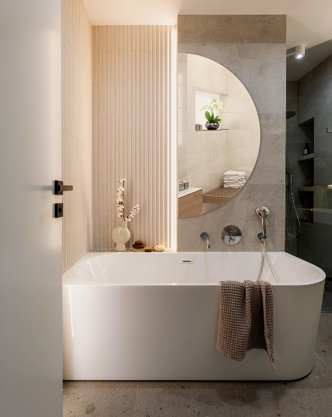 Halfronde spiegel 40x80 cm