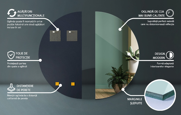 Spiegel halfrond 45x90 cm