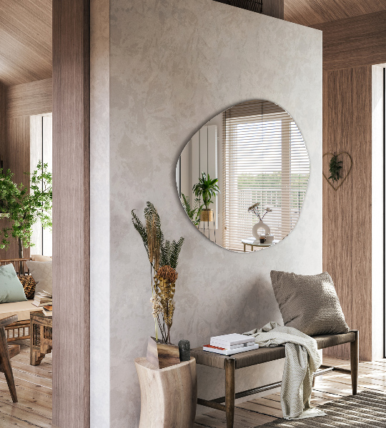 Organische vorm spiegel 77x77 cm