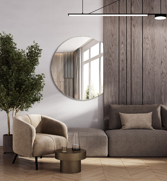 Ronde spiegel afgesneden 63x70 cm