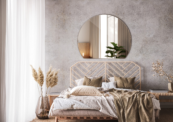 Ronde bijgesneden spiegel 74x90 cm