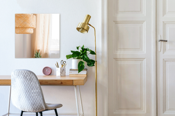 Rechthoekige decoratieve spiegel zonder lijst 100x70 cm