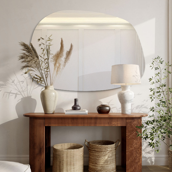 Asymmetrische spiegel vlek 79x57 cm