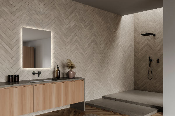 Decoratieve rechthoekige spiegel met LED-achtergrondverlichting 50x50 cm