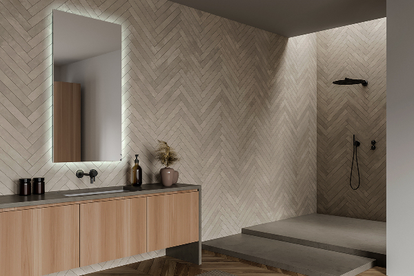 Rechthoekige badkamerspiegel met LED-achtergrondverlichting 60x40 cm