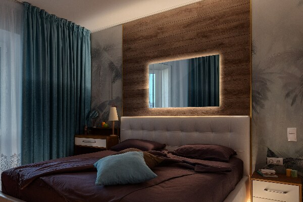 Rechthoekige LED-spiegel voor de badkamer 70x50 cm