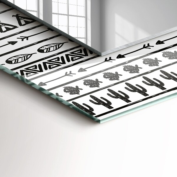 Wandspiegel met print Index van cactussoorten