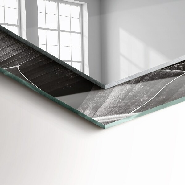 Bedrukte spiegel Bananenbladeren