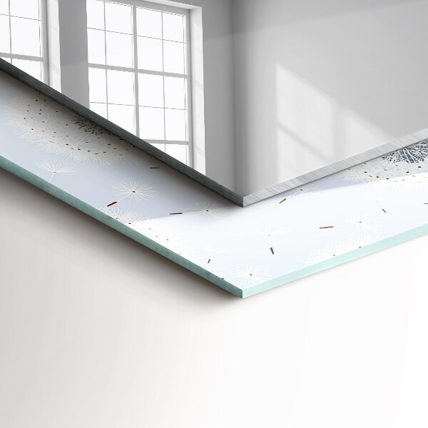 Spiegel met bedrukte lijst Geblazen bloemen