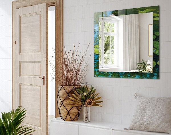 Bedrukte spiegel Waterlelie poeder