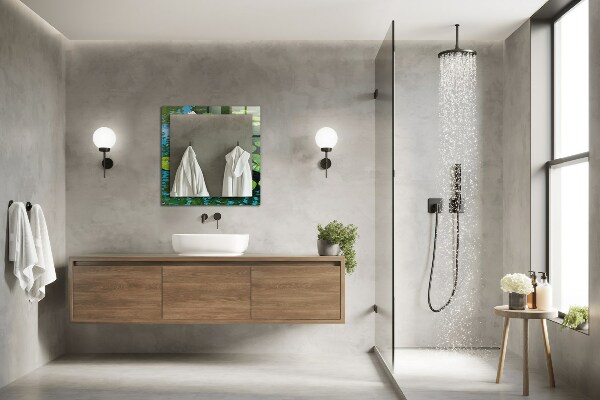 Bedrukte spiegel Waterlelie poeder