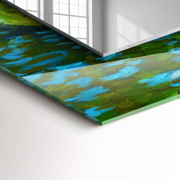 Bedrukte spiegel Waterlelie poeder