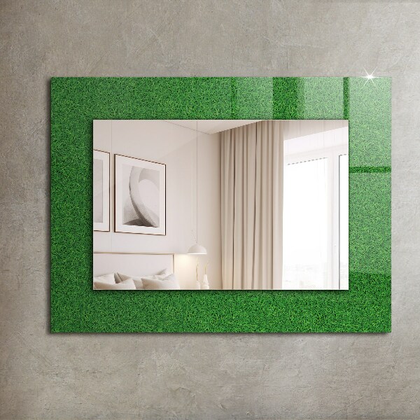 Spiegel met decoratie Groen gras