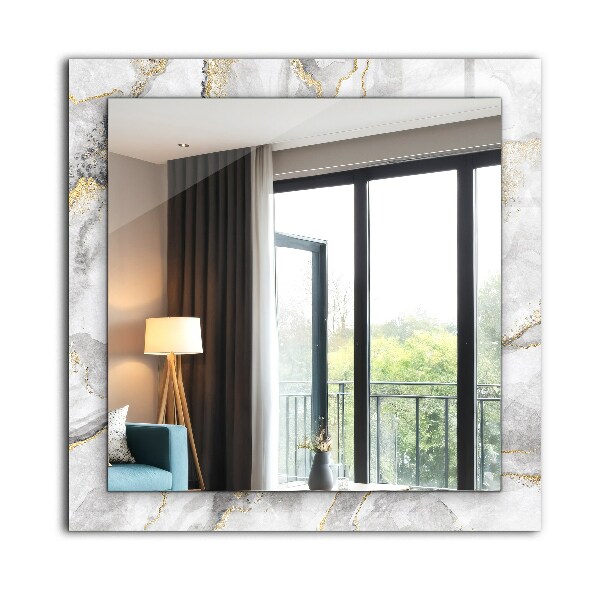 Wandspiegel met print Geaderd marmer