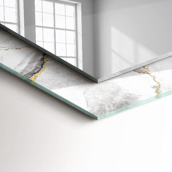 Wandspiegel met print Geaderd marmer