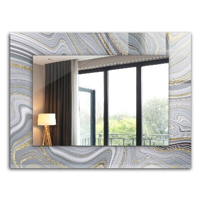 Spiegel met decoratie Abstracte marmer motieven