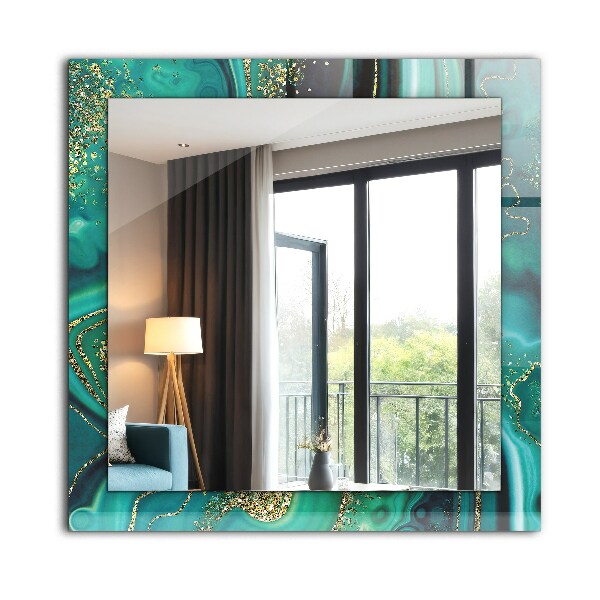 Wandspiegel decoratieve print Groene abstracte textuur