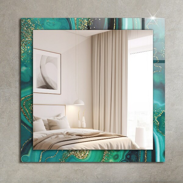 Wandspiegel decoratieve print Groene abstracte textuur