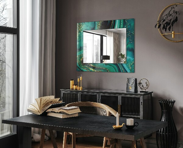 Wandspiegel decoratieve print Groene abstracte textuur