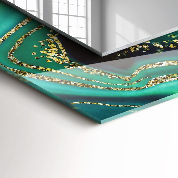 Wandspiegel decoratieve print Groene abstracte textuur