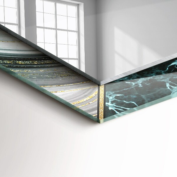 Spiegel met bedrukte lijst Abstract geometrisch patroon