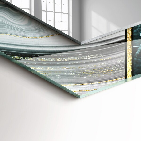 Spiegel met bedrukte lijst Abstract geometrisch patroon